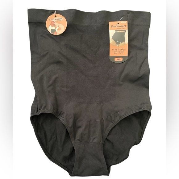 Shapermint Essentials Black High-Waisted Shaper Panty - Picture 1 of 6